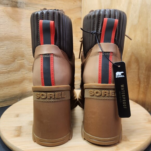 New Sorel Brex Womens Lace Up Chunky Heeled Ankle Boots Booties - Picture 5 of 10